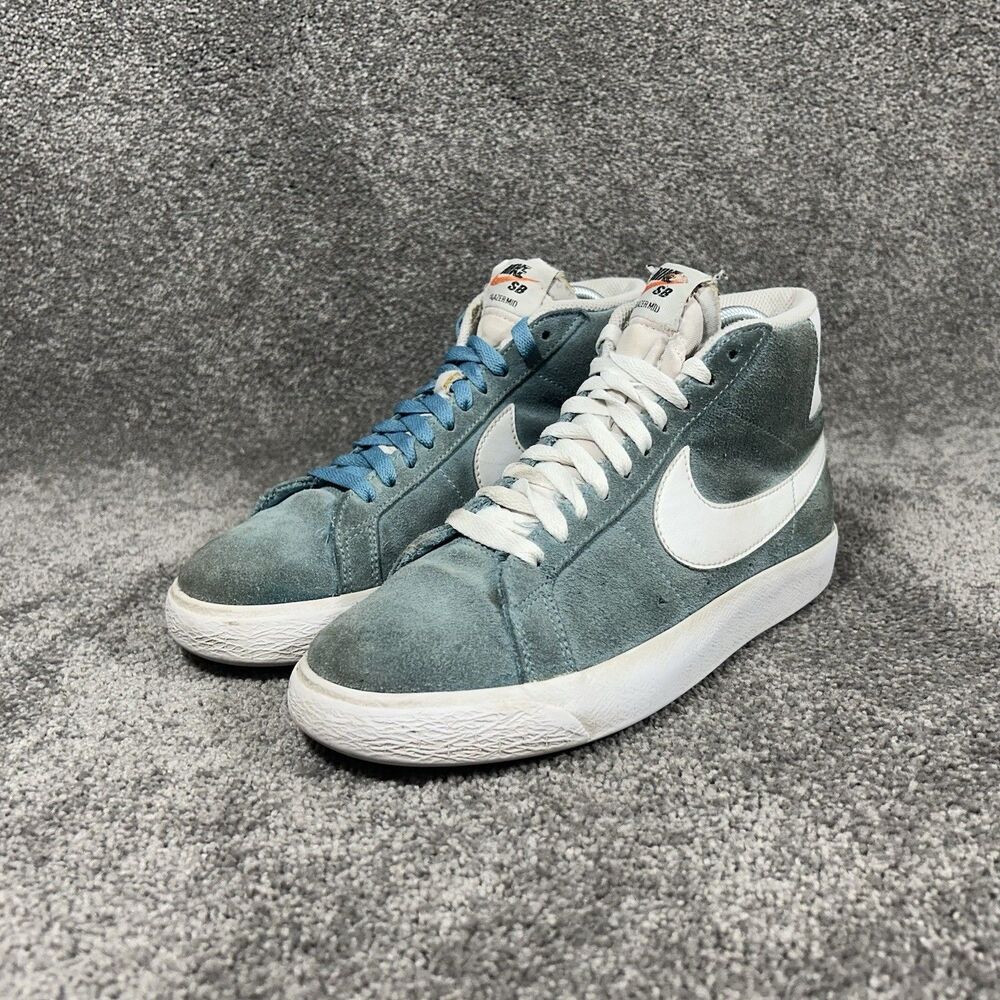 Nike Zoom Blazer Mid SB 864349-404 Men’s Size 6 Cerulean Blue Suede Skate Shoes - Picture 5 of 12